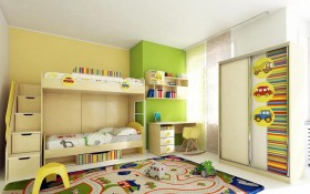 Детская комната Клаксон (Бежевый/корпус Клен) в Тюкалинске - tyukalinsk.katalogmebeli.com | фото 3