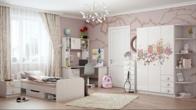 Детская комната Совушки (Белый/корпус Выбеленное дерево) в Тюкалинске - tyukalinsk.katalogmebeli.com | фото 5