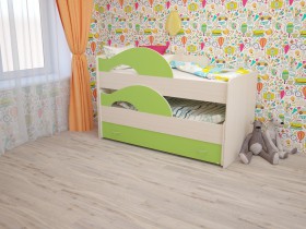 Кровать детская Радуга 1600 Млечный дуб/Венге в Тюкалинске - tyukalinsk.katalogmebeli.com | фото 8