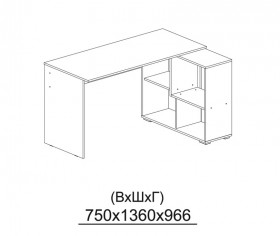 Компьютерный стол угловой СКМУ-3 дуб сонома/белый в Тюкалинске - tyukalinsk.katalogmebeli.com | фото 3