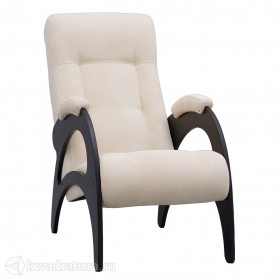 Кресло для отдыха Неаполь Модель 9 без лозы (Венге-эмаль/Ткань Ваниль Verona Vanilla) в Тюкалинске - tyukalinsk.katalogmebeli.com | фото
