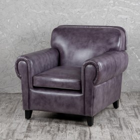 Кресло кожаное Элегант (Фиолетовый) в Тюкалинске - tyukalinsk.katalogmebeli.com | фото
