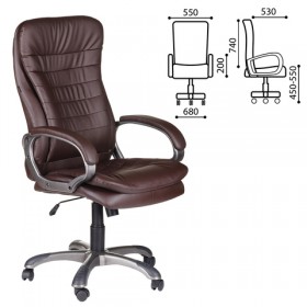 Кресло офисное BRABIX Omega EX-589 (коричневое) в Тюкалинске - tyukalinsk.katalogmebeli.com | фото 1