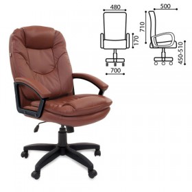 Кресло офисное BRABIX Trend EX-568 (коричневый) в Тюкалинске - tyukalinsk.katalogmebeli.com | фото 1