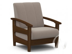 Кресло для отдыха Омега (орех лак/CATANIA COCOA) в Тюкалинске - tyukalinsk.katalogmebeli.com | фото 1