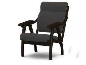 Кресло Вега-10 (венге лак/ULTRA GRAFIT) в Тюкалинске - tyukalinsk.katalogmebeli.com | фото 1