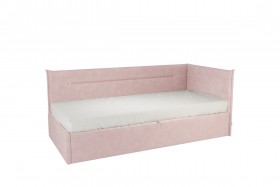 Кровать 0.9 Альба Тахта (Нежно-розовый велюр) в Тюкалинске - tyukalinsk.katalogmebeli.com | фото