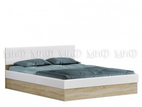 Кровать 1,4 спальня Фортуна (Дуб сонома/белый глянец) в Тюкалинске - tyukalinsk.katalogmebeli.com | фото 1