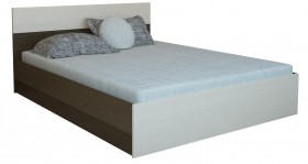Кровать 1,4м Юнона с настилом (Венге / Дуб) в Тюкалинске - tyukalinsk.katalogmebeli.com | фото 2