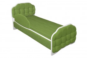 Кровать 160 Атлет 76 Зелёный (мягкий бортик) в Тюкалинске - tyukalinsk.katalogmebeli.com | фото