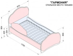 Кровать 160 Гармония 31 Светло-сиреневый (мягкий бортик) в Тюкалинске - tyukalinsk.katalogmebeli.com | фото 2
