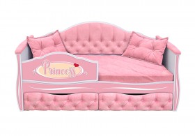 Кровать 160 серии Иллюзия 2 ящика 15 Бледно-розовый (подушки) в Тюкалинске - tyukalinsk.katalogmebeli.com | фото