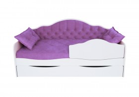 Кровать 170 серии Иллюзия Лайт 1 ящик 32 Фиолетовый (подушки) в Тюкалинске - tyukalinsk.katalogmebeli.com | фото 1
