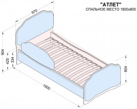 Кровать 180 Атлет 02 Бежевый (мягкий бортик) в Тюкалинске - tyukalinsk.katalogmebeli.com | фото 2