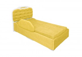Кровать 190 Атлет Lux 74 Жёлтый (мягкий бортик) в Тюкалинске - tyukalinsk.katalogmebeli.com | фото