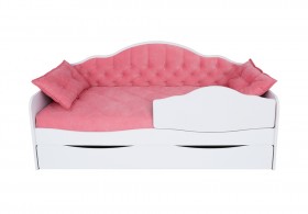 Кровать 190 серии Иллюзия Лайт 1 ящик 89 Розовый (подушки) в Тюкалинске - tyukalinsk.katalogmebeli.com | фото