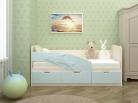 Кровать детская 1,6м Дельфин (Розовый металлик) в Тюкалинске - tyukalinsk.katalogmebeli.com | фото