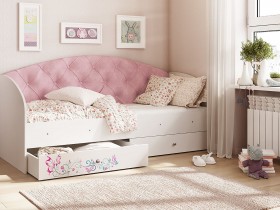 Кровать детская Эльза Белый/Розовый в Тюкалинске - tyukalinsk.katalogmebeli.com | фото