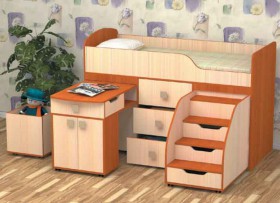 Кровать детская Фея 1.6 Венге/Дуб молочный в Тюкалинске - tyukalinsk.katalogmebeli.com | фото 3