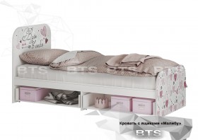 Кровать детская с ящиками КР-10 Малибу в Тюкалинске - tyukalinsk.katalogmebeli.com | фото 2