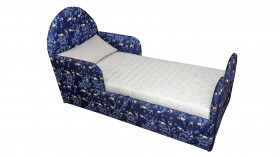 Кровать детская Соня (Печать Панда синий., 1 категория) в Тюкалинске - tyukalinsk.katalogmebeli.com | фото