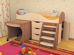 Кровать детская Тошка в Тюкалинске - tyukalinsk.katalogmebeli.com | фото 2
