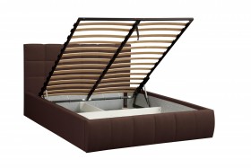 Кровать "Диана" ш. 1600 (Н=1010мм) (жаккард шоколад) в Тюкалинске - tyukalinsk.katalogmebeli.com | фото
