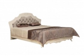 Кровать двойная "Кантри" (вудлайн кремовый/патина/ортопед/1820) в Тюкалинске - tyukalinsk.katalogmebeli.com | фото