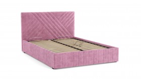 Кровать Гамма ш. 1400 (без основания для хранения) (велюр тенерифе розовый) в Тюкалинске - tyukalinsk.katalogmebeli.com | фото 3
