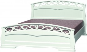 Кровать Грация-1 из массива сосны 1600*2000 Белый античный в Тюкалинске - tyukalinsk.katalogmebeli.com | фото 5
