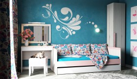 Кровать малая с доп спальным местом Нью Тон в Тюкалинске - tyukalinsk.katalogmebeli.com | фото 1
