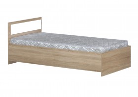 Кровать одинарная 900-2 без матраса (прямые спинки) Дуб Сонома в Тюкалинске - tyukalinsk.katalogmebeli.com | фото