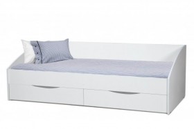 Кровать одинарная "Фея - 3" (симметричная) New/(белый / белый / ДВПО: белый) в Тюкалинске - tyukalinsk.katalogmebeli.com | фото 1