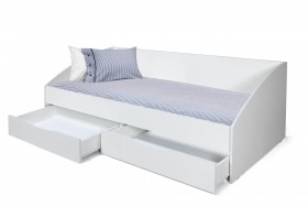 Кровать одинарная "Фея - 3" (симметричная) New/(белый / белый / ДВПО: белый) в Тюкалинске - tyukalinsk.katalogmebeli.com | фото 3