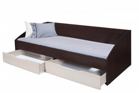 Кровать одинарная "Фея - 3" (симметричная) New (венге / вудлайн кремовый / ДВПО: белый) в Тюкалинске - tyukalinsk.katalogmebeli.com | фото 3