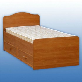 Кровать одинарная 800-2 без матраса (прямые спинки) Дуб Сонома в Тюкалинске - tyukalinsk.katalogmebeli.com | фото 2
