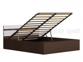 Кровать с подъемным механизмом Нэнси 1,6м (Венге/Белый глянец) в Тюкалинске - tyukalinsk.katalogmebeli.com | фото 1