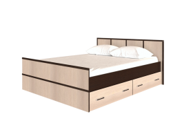 Кровать Сакура с настилом и ящиками 1,4 (Венге/Лоредо) в Тюкалинске - tyukalinsk.katalogmebeli.com | фото