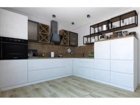 Модульная кухня Бронкс 1,8 м (Кварц) в Тюкалинске - tyukalinsk.katalogmebeli.com | фото 5