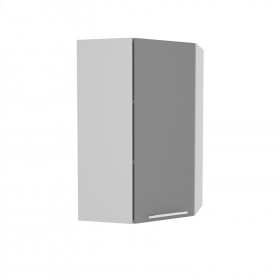 Лофт ВПУ 550 шкаф верхний угловой высокий (Штукатурка белая/корпус Серый) в Тюкалинске - tyukalinsk.katalogmebeli.com | фото