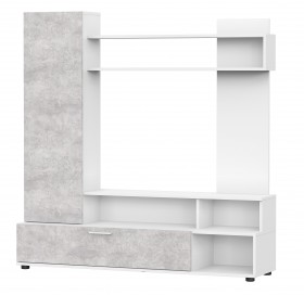 Мебель для гостиной "МГС 9" Белый / Цемент светлый в Тюкалинске - tyukalinsk.katalogmebeli.com | фото 1