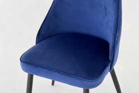 Набор стульев Милан 2 шт (синий велюр/черный) в Тюкалинске - tyukalinsk.katalogmebeli.com | фото 2