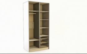 Шкаф 2-х створчатый с ящиками Лофт (Белый/корпус Дуб Сонома) в Тюкалинске - tyukalinsk.katalogmebeli.com | фото 2