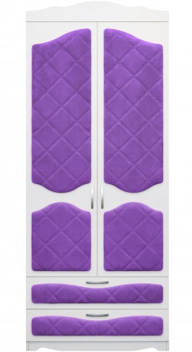 Шкаф 2-х створчатый с ящиками серии Иллюзия 32 Фиолетовый в Тюкалинске - tyukalinsk.katalogmebeli.com | фото 1