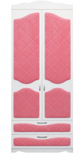 Шкаф 2-х створчатый с ящиками серии Иллюзия 89 Розовый в Тюкалинске - tyukalinsk.katalogmebeli.com | фото
