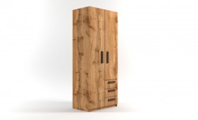 Шкаф 2-х створчатый с ящиками Шервуд (Дуб Вотан) в Тюкалинске - tyukalinsk.katalogmebeli.com | фото