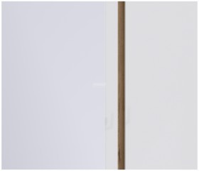 Веста СБ-2258 Шкаф 3х дверный с зеркалом Дуб Бунратти/Белый глянец в Тюкалинске - tyukalinsk.katalogmebeli.com | фото 2