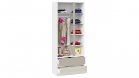 Шкаф для одежды комбинированный «Сканди» Дуб Гарден/Белый/Глиняный серый в Тюкалинске - tyukalinsk.katalogmebeli.com | фото 3