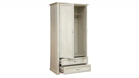Шкаф для одежды "Сохо" (бетон пайн белый/2 ящика/зеркало) в Тюкалинске - tyukalinsk.katalogmebeli.com | фото 3
