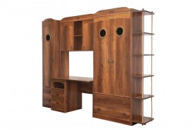 Шкаф комбинированный для одежды «Навигатор» (Дуб Каньон) в Тюкалинске - tyukalinsk.katalogmebeli.com | фото 5